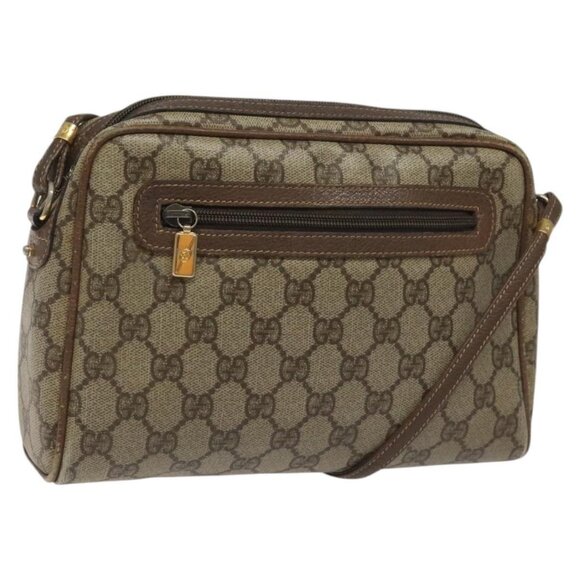 GUCCI GG Supreme Shoulder Bag PVC Beige Auth yk17587 - Picture 1 of 15